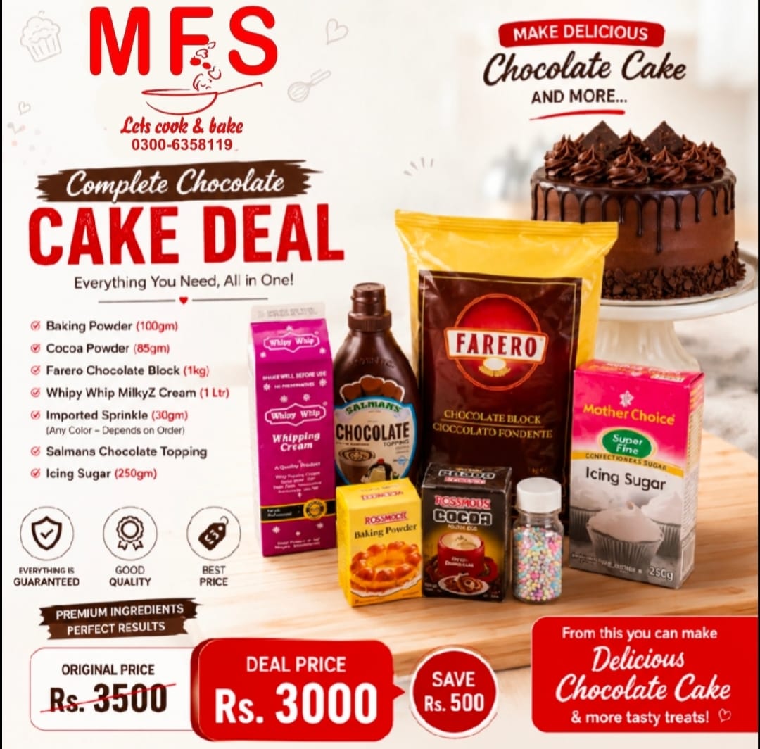 complete choclate cake Deal - Everything you Need In one pack.