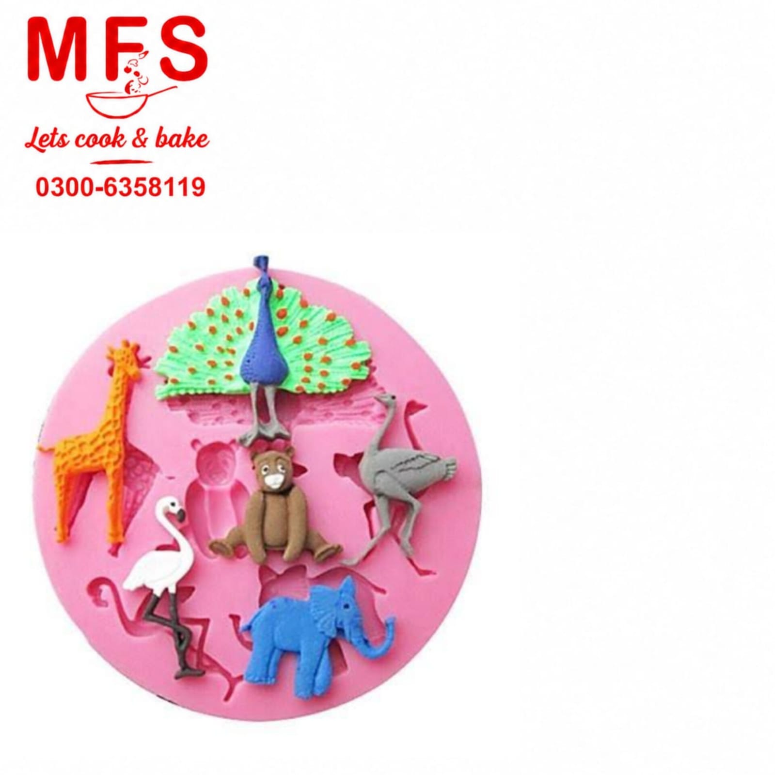 Animals Silicon Mold 6 cavity