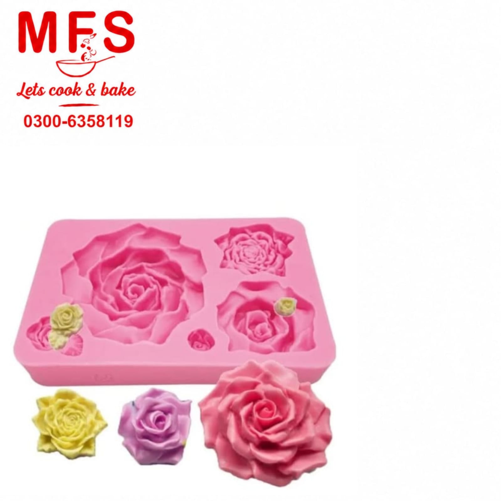 Large Roses Silicone Mould for Cake Decorating
