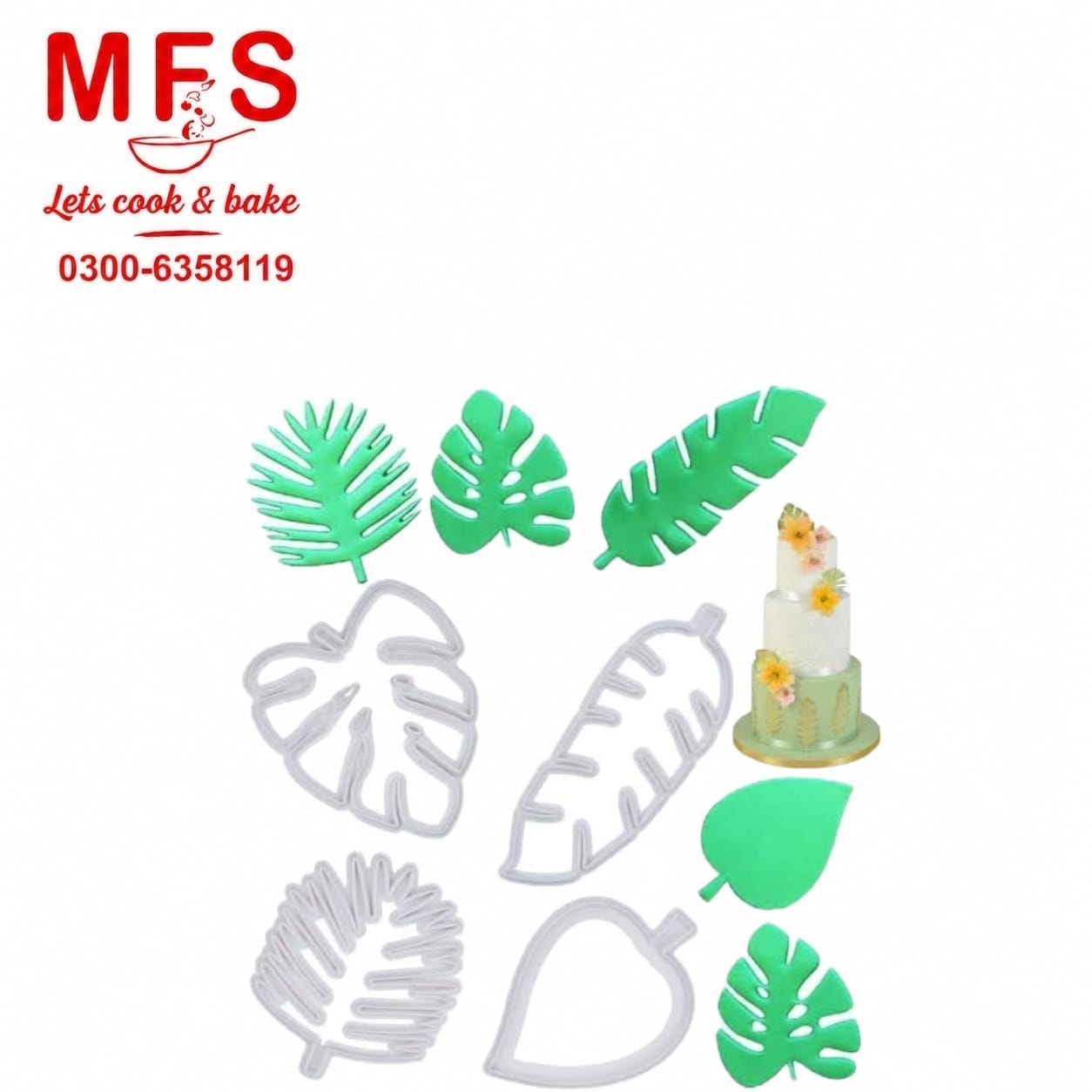 Tropical Leaf Cutter set 4pcs