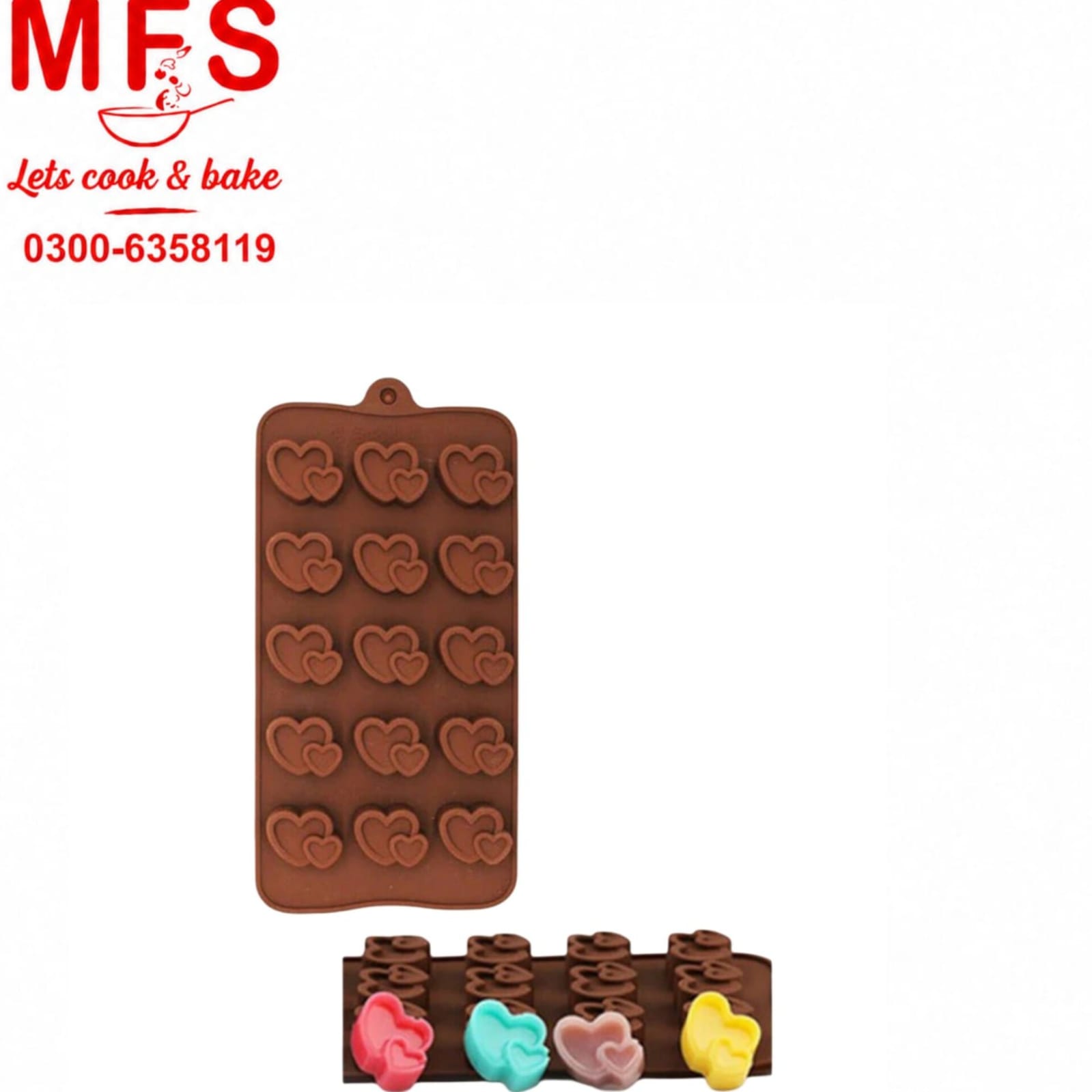 Silicone Double Heart Chocolate Mold