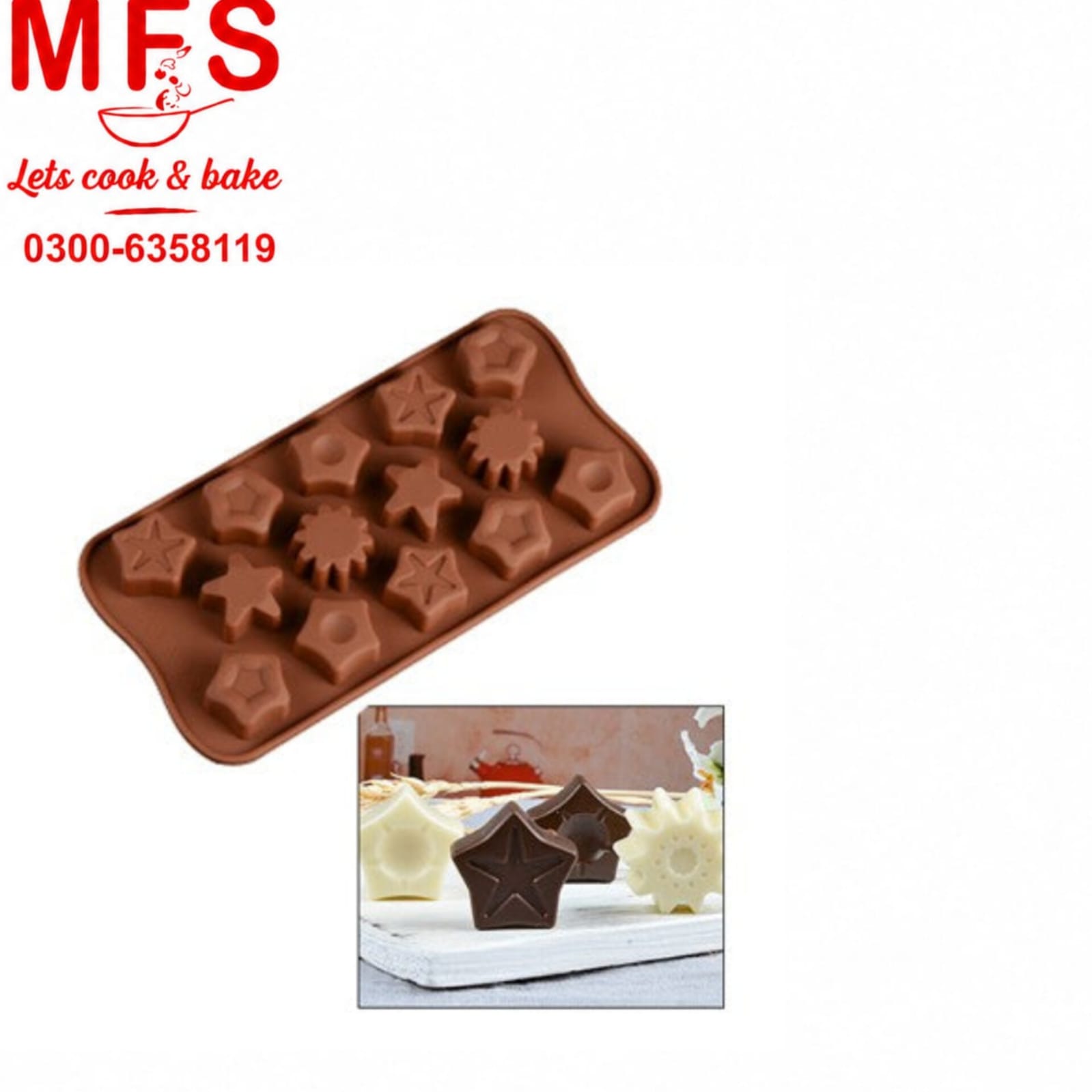Star Theme Silicon Chocolate Mold 15 cavity