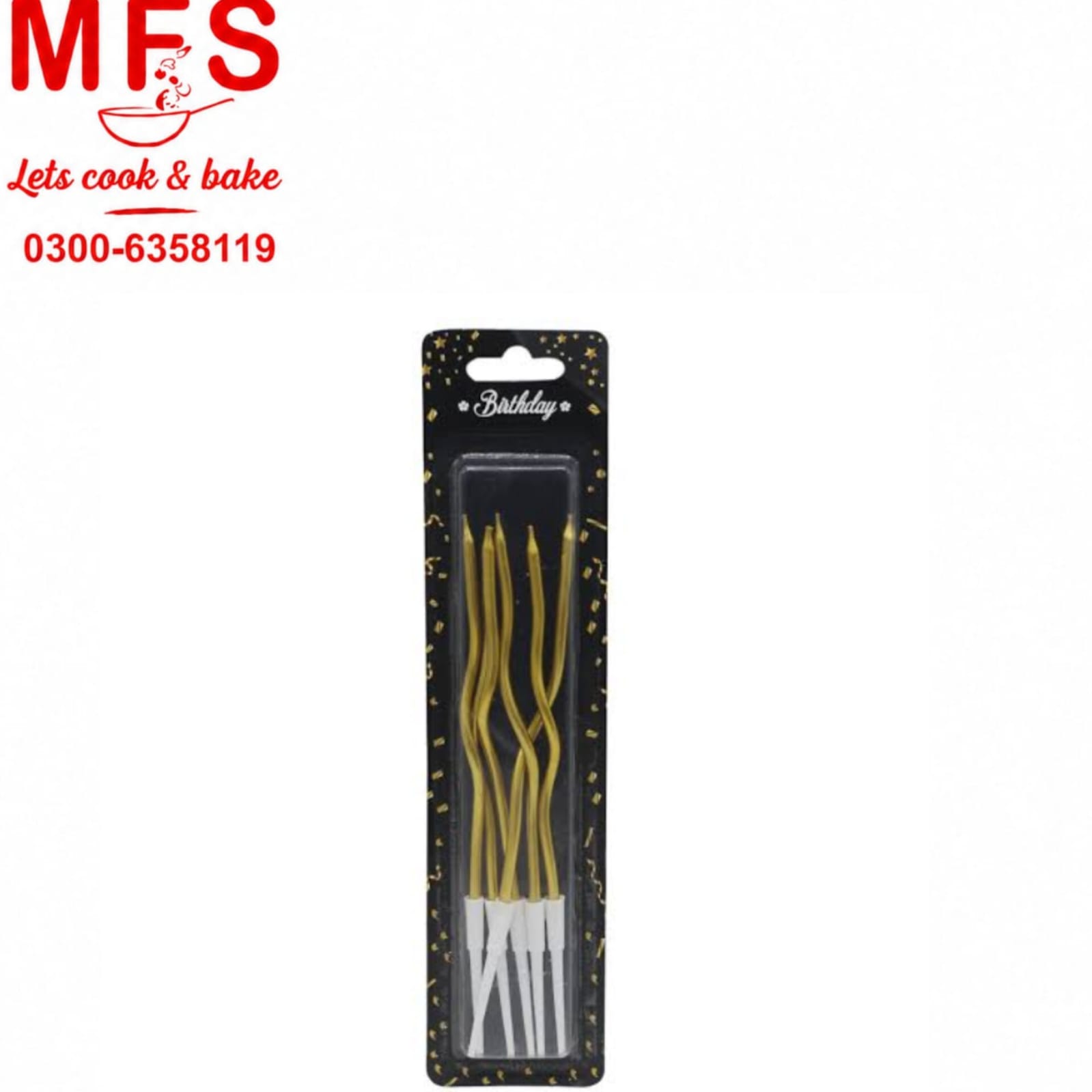 Spiral Birthday Candle 6Pcs Set
