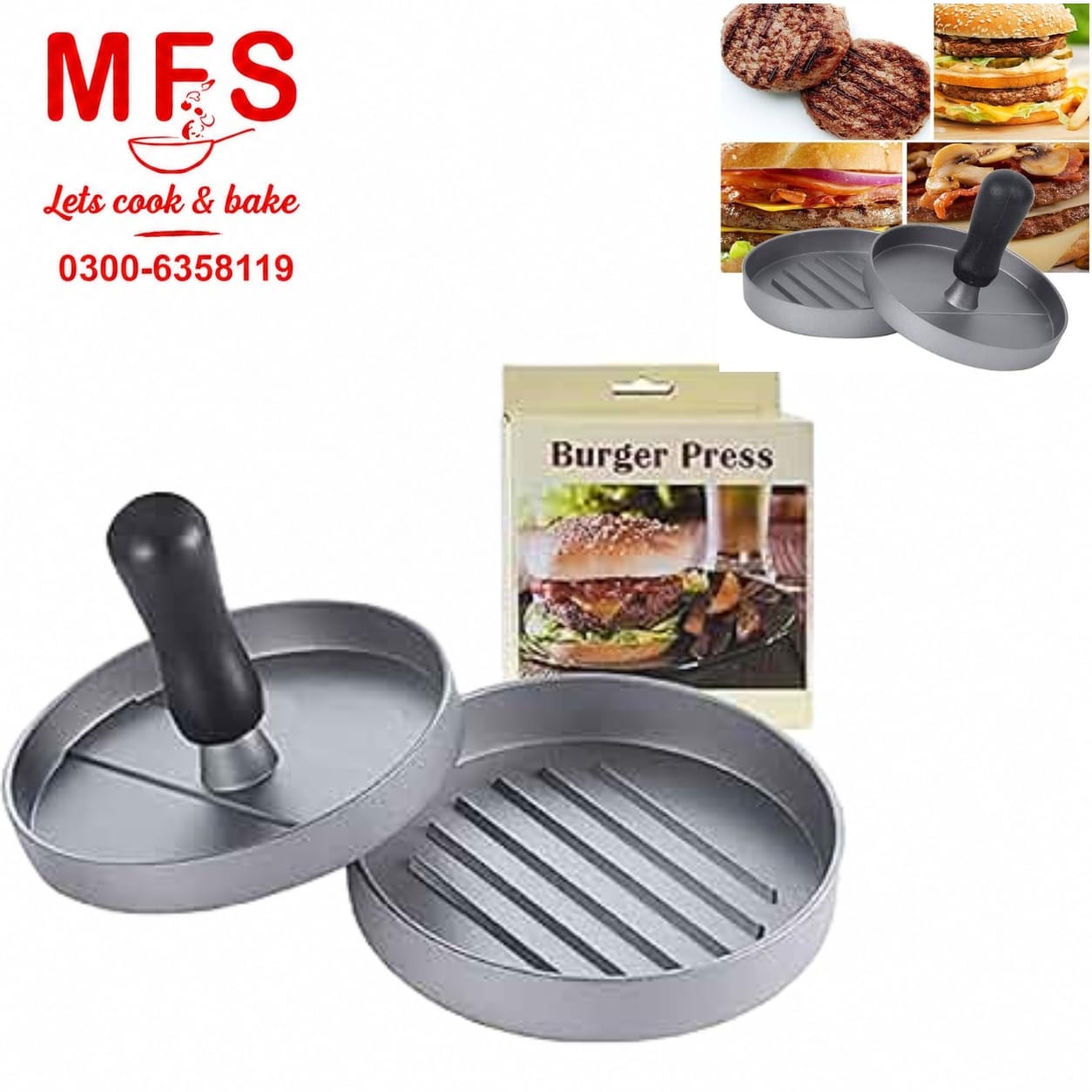 Burger Press for Producing Uniform Patties