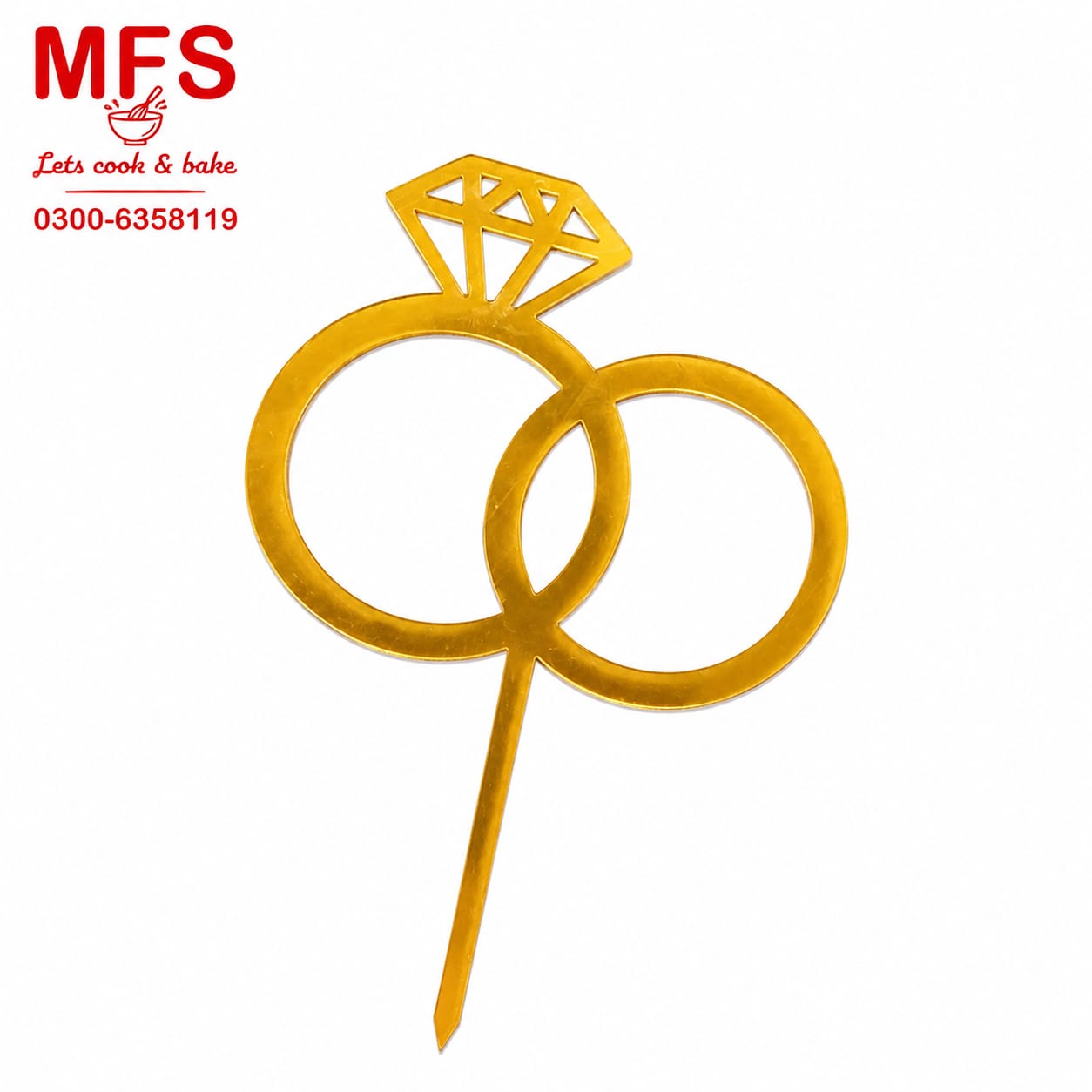 Diamond Ring Cake Topper - Engagement - Wedding - Bridal Shower