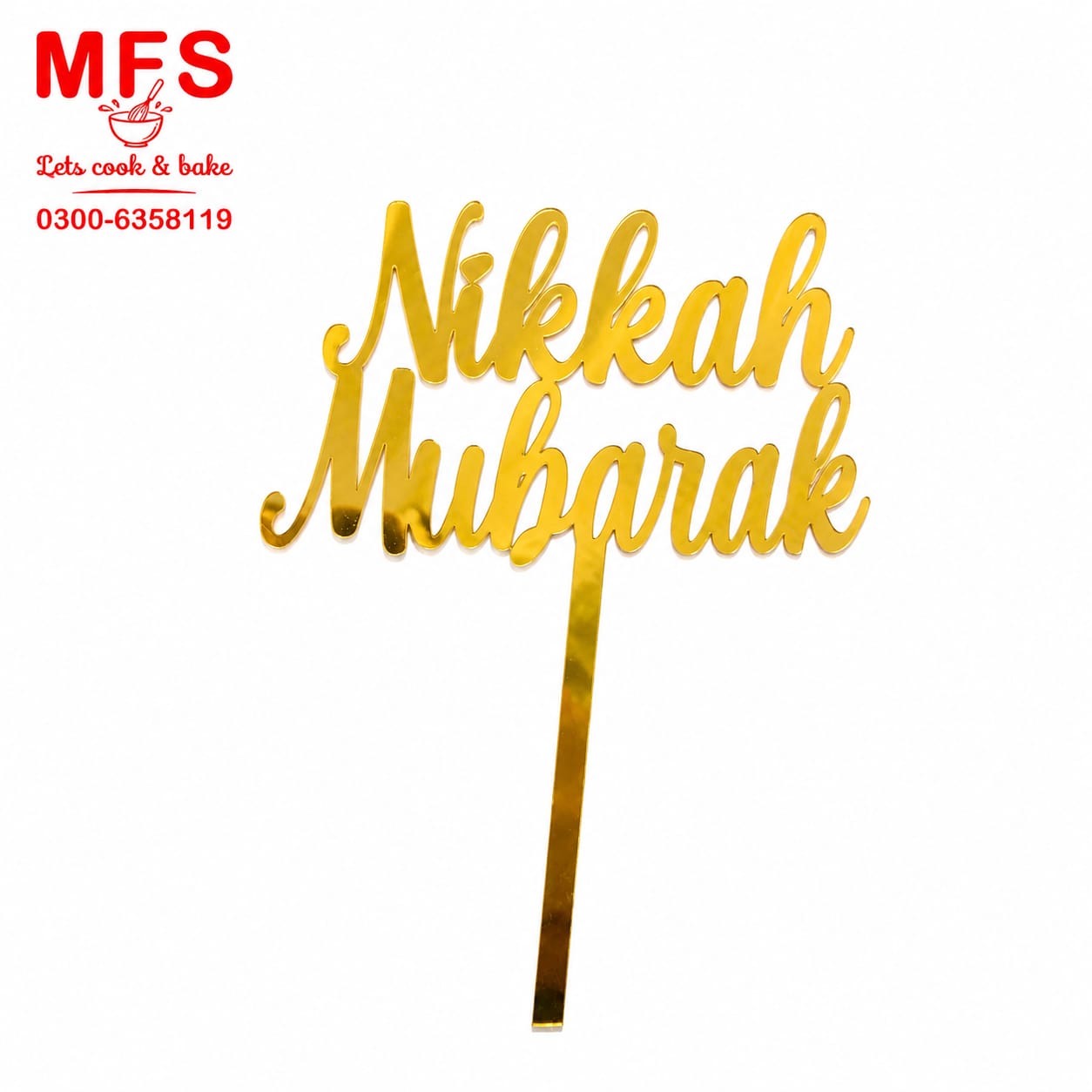 Nikkha Mubarak Cake Topper