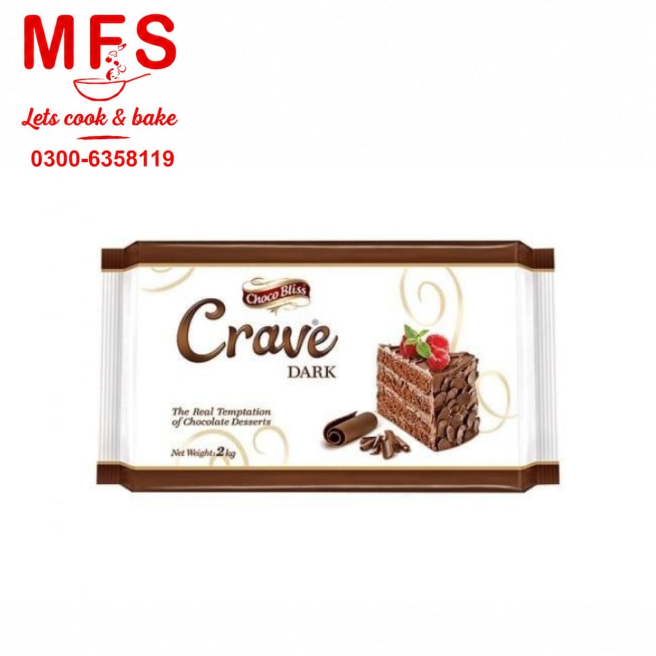 Choco Bliss Crave Dark Cooking Chocolate 2kg