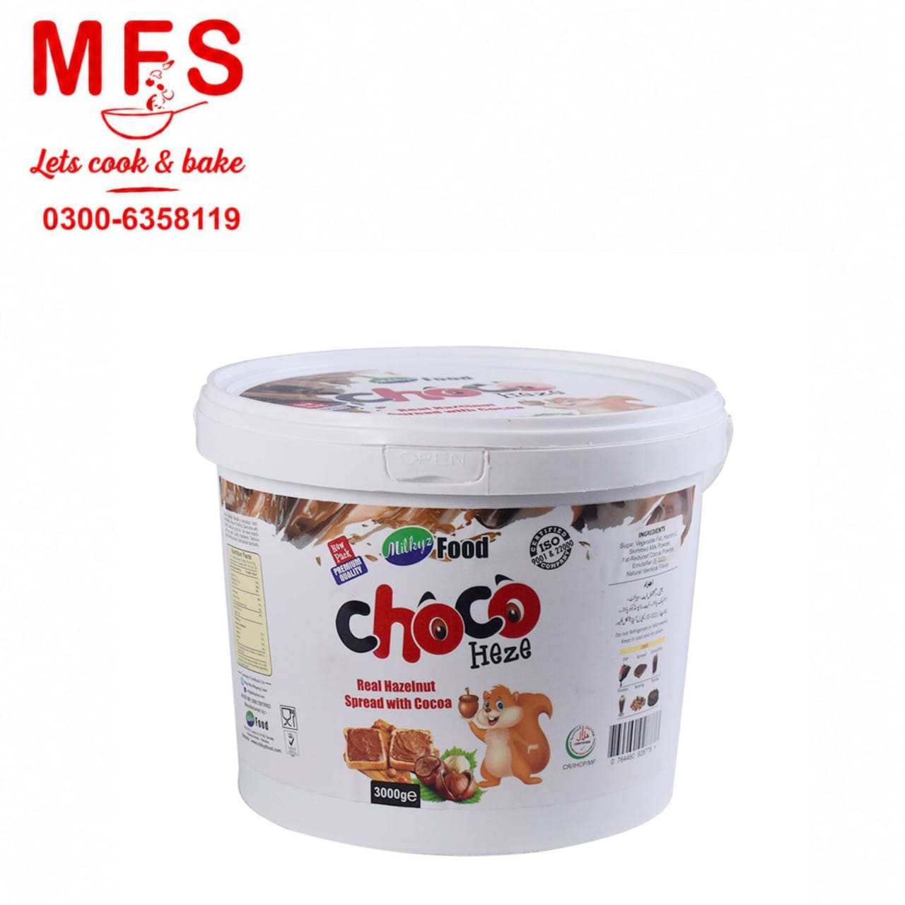 Milkyz Food Choco Heze Real Hazelnut Spread 3kg bucket