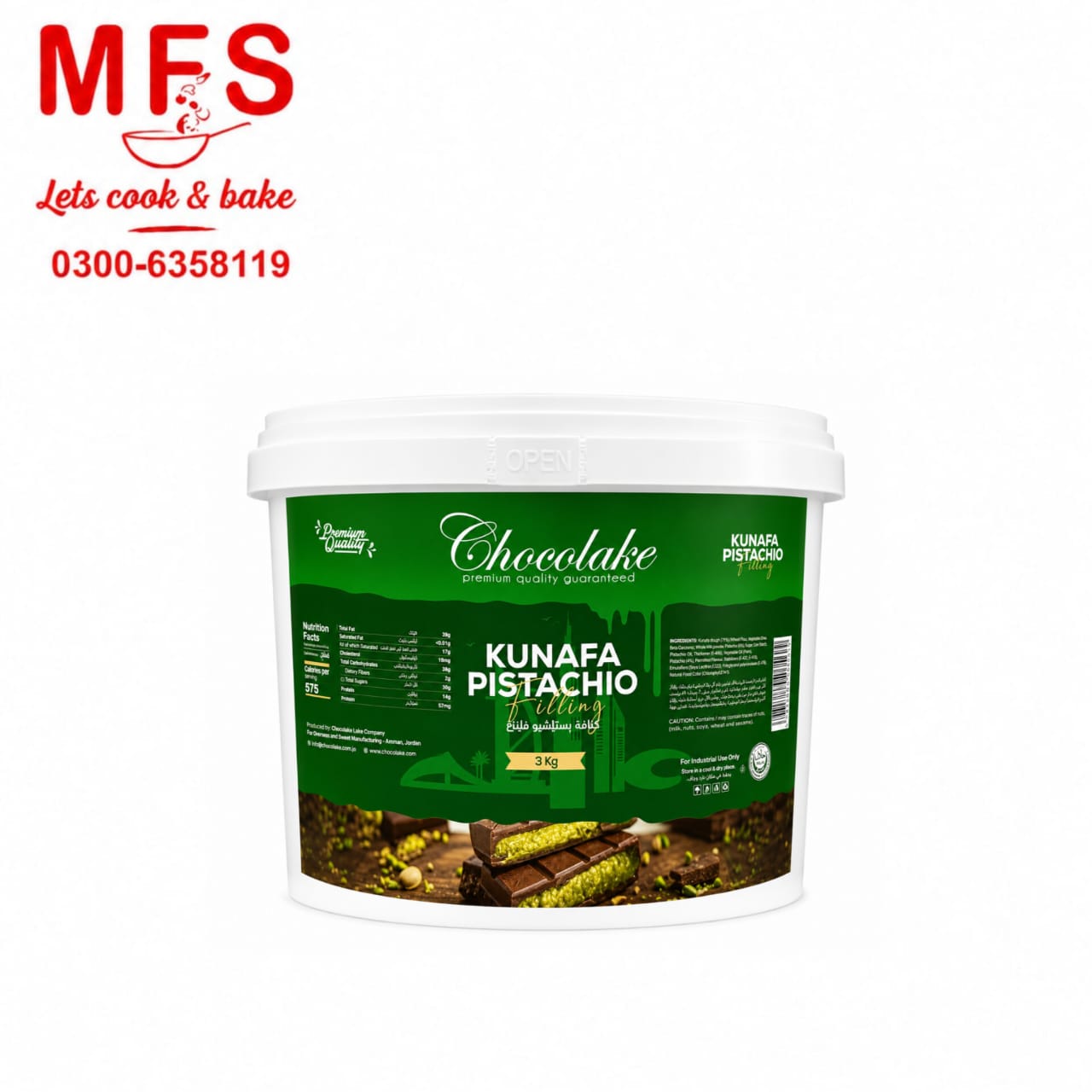 Spread  Kunafa Pistachio 3kg  bucket