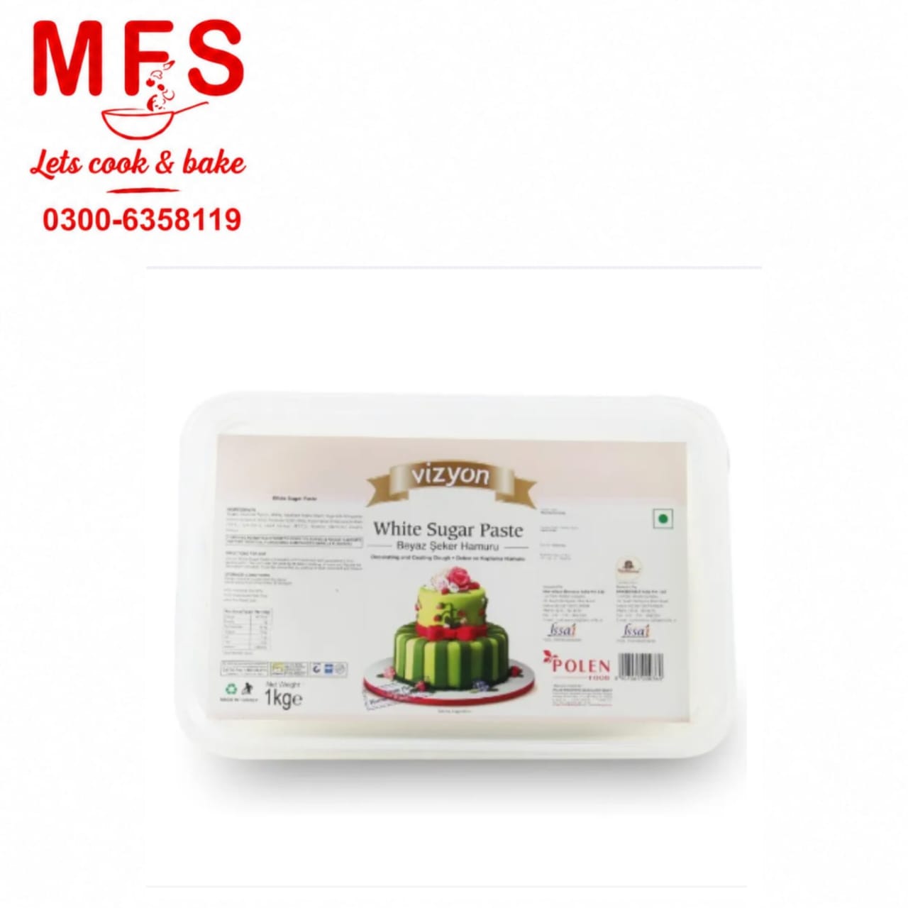 VIZYON White Sugar paste 1kg