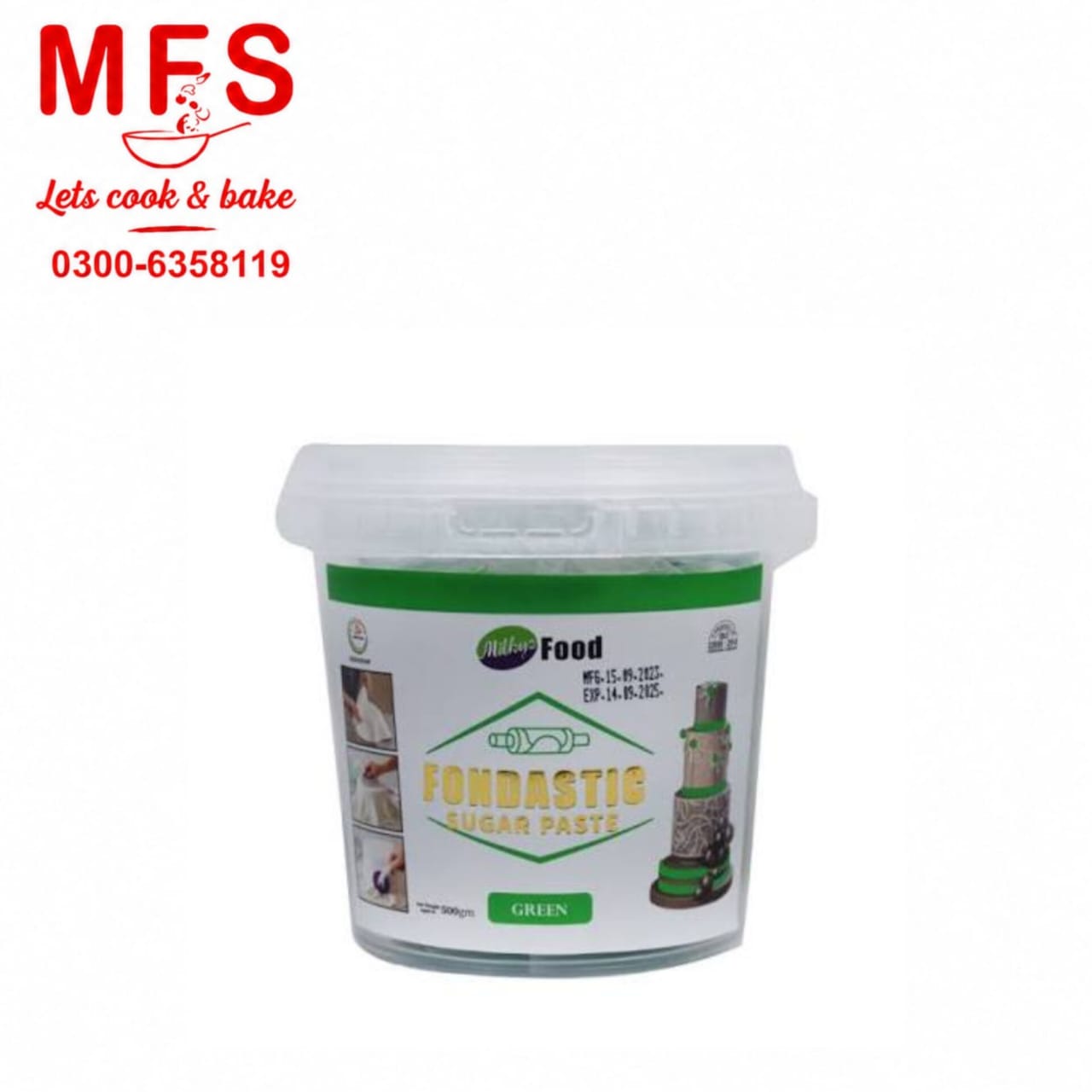 Milkyz Food Sugar Paste Green  1kg