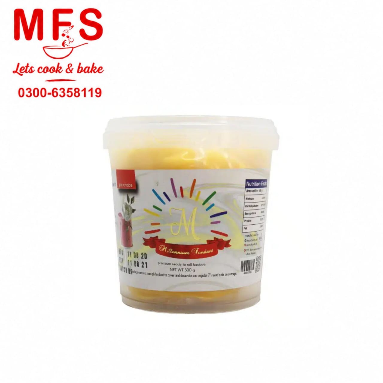 Millennium Yellow Fondant 500g