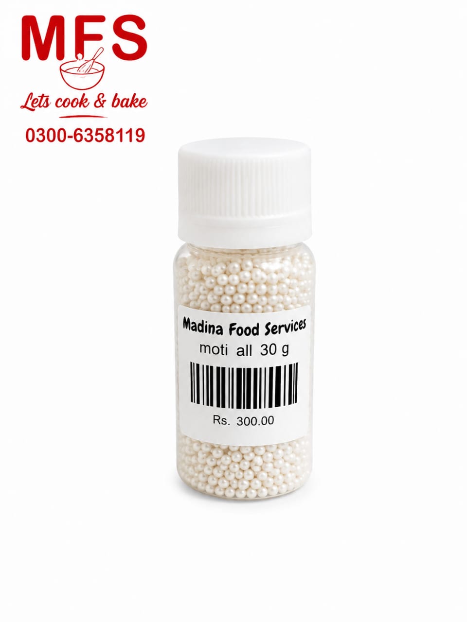 Edible white sugar pearls 0mm