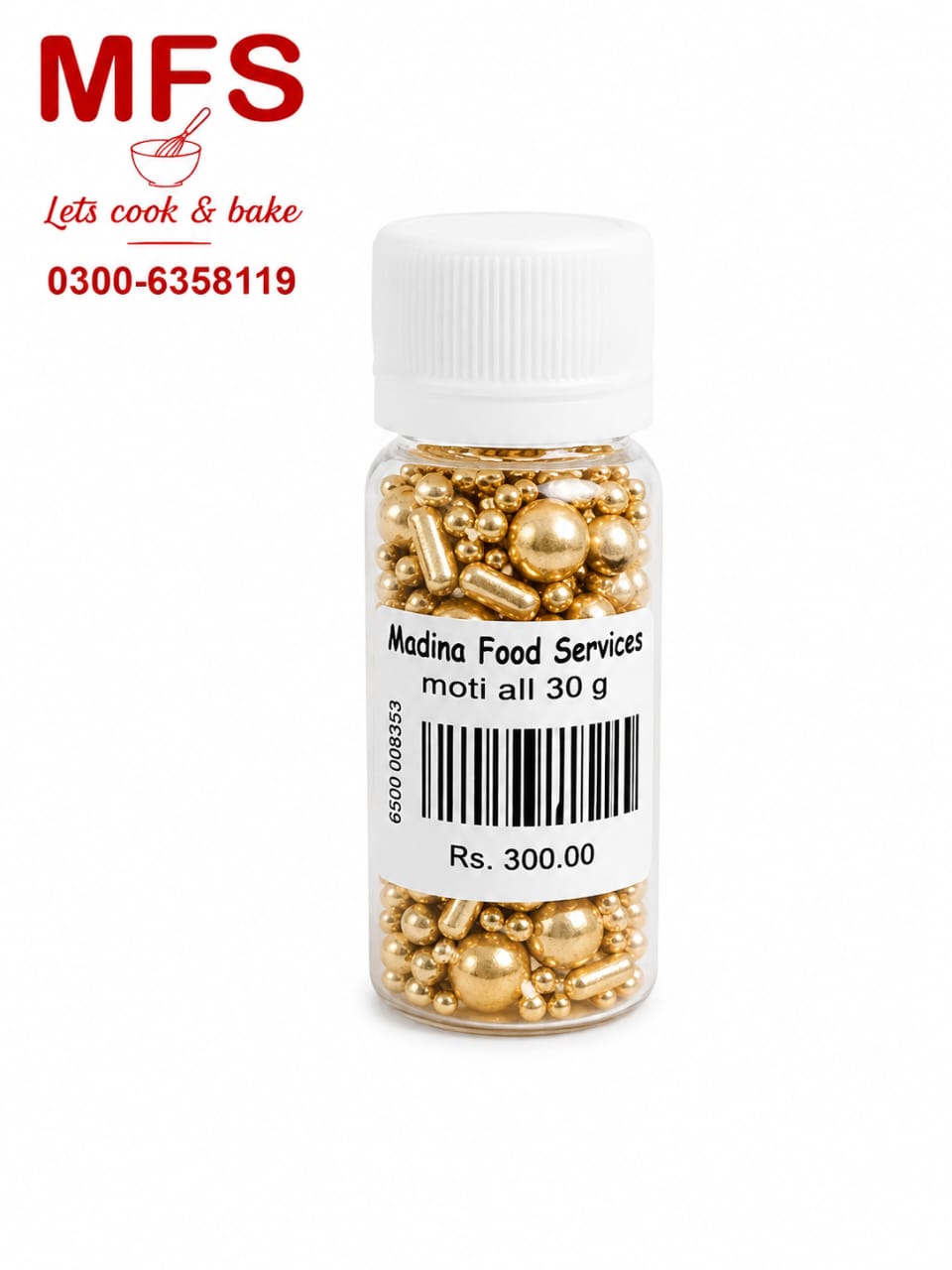 Gold Pearl Sprinkles,Rods Pearl Sugar Candy Mix  30gm