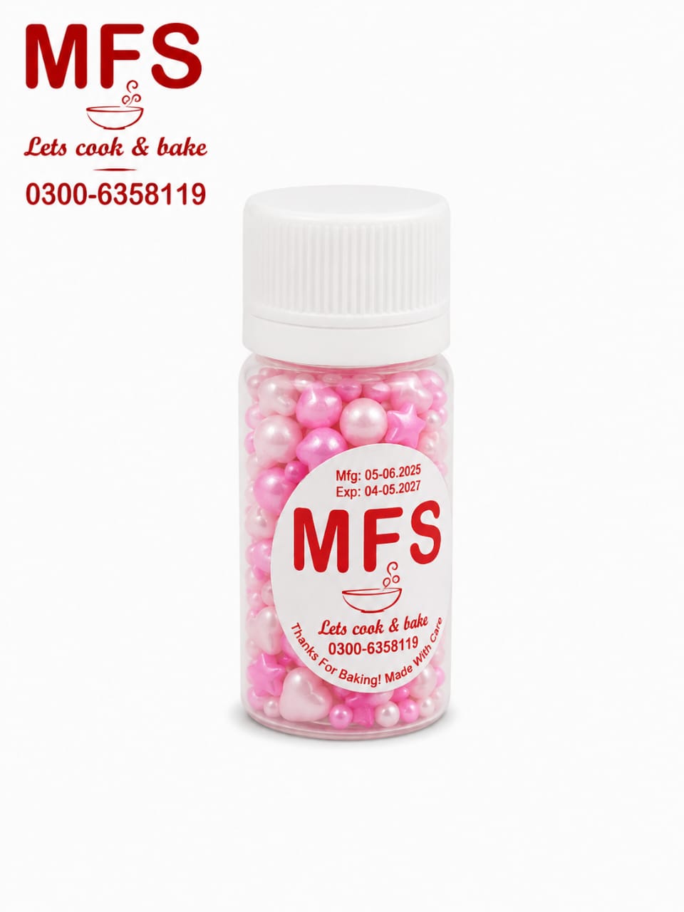 mix of pearl balls and hearts 30gm