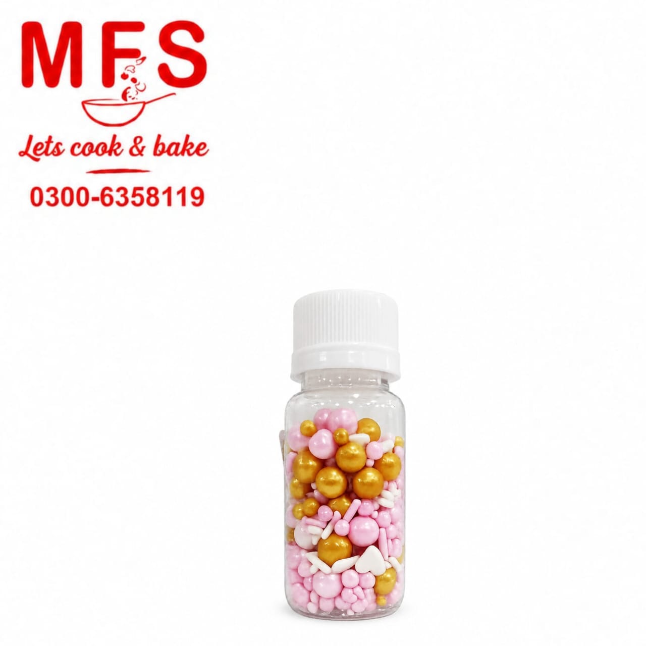 edible sugar sprinkles Gold & Pink 30gm