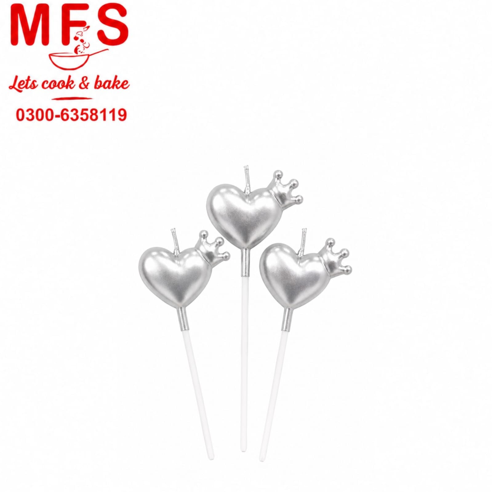 Chrome Heart Party Candle 3pcs