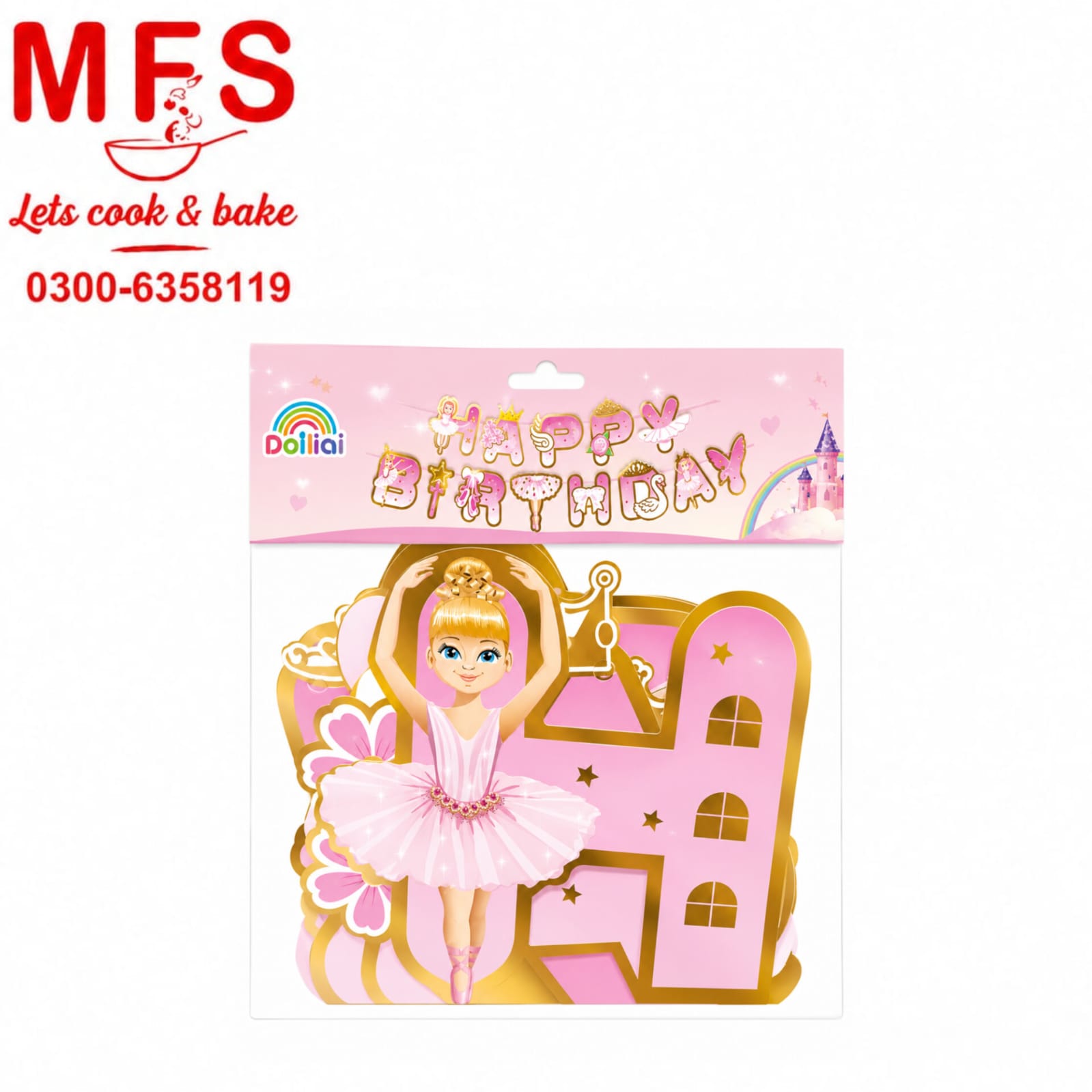 13pcs pink ballet hanging banner a ballerina themed birthday