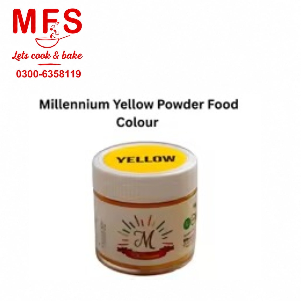 Millennium Yellow  Powder Food Colour 15gm