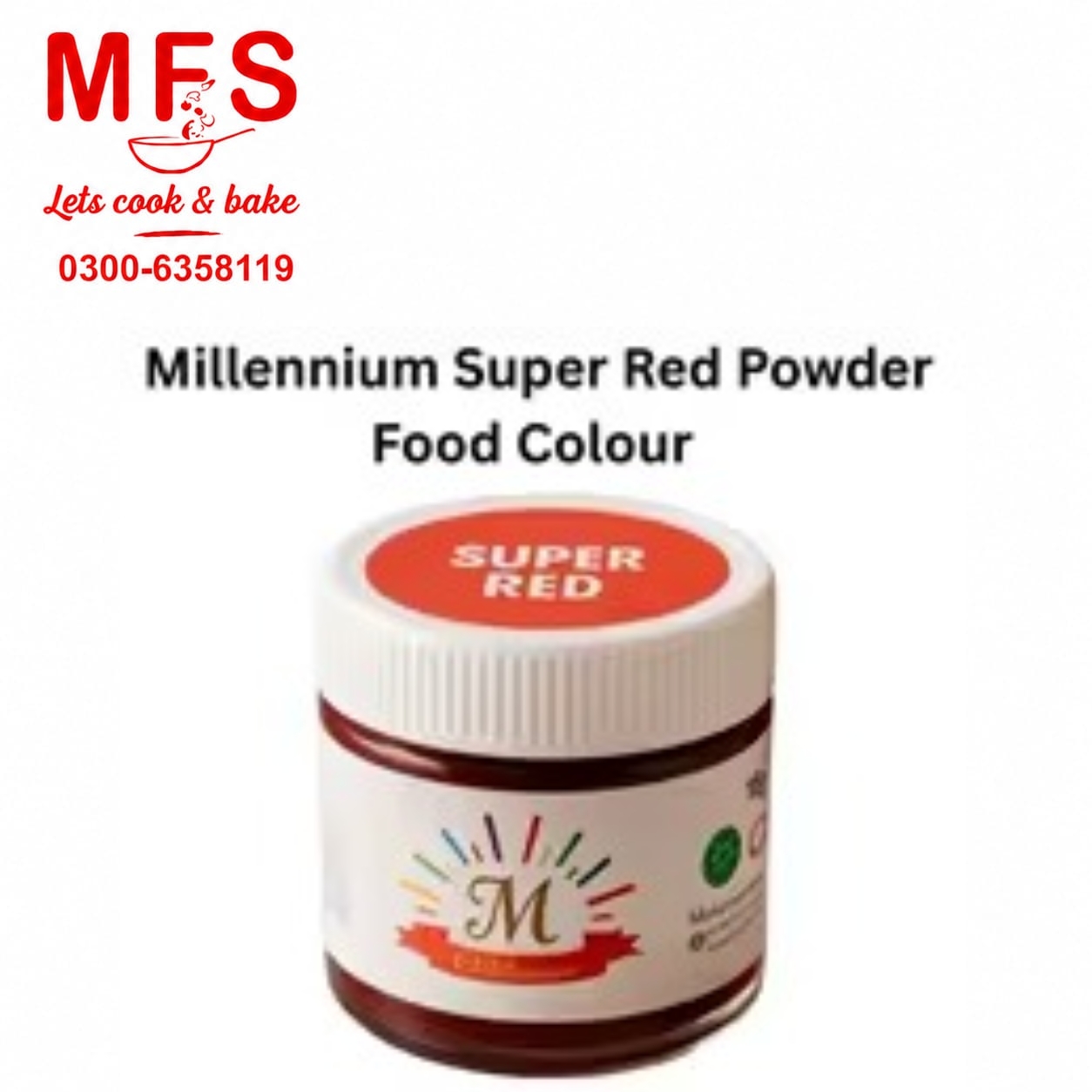 Millennium Super Red  Powder Food Colour 15gm