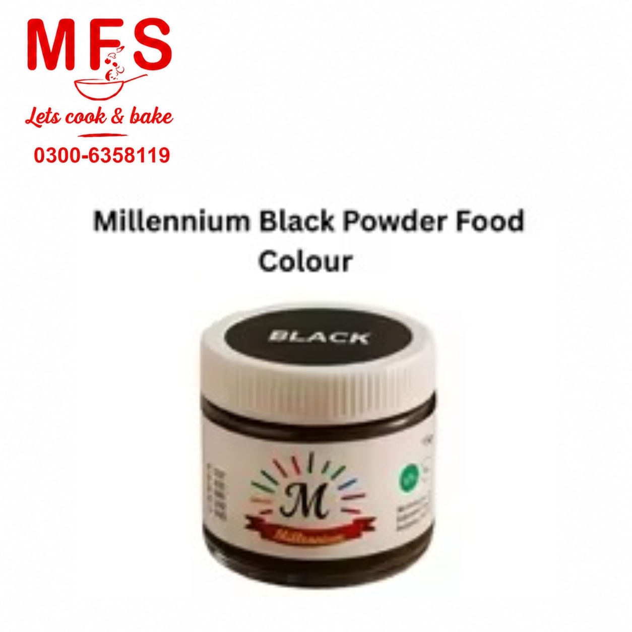 Millennium Black  Powder Food Colour 15gm