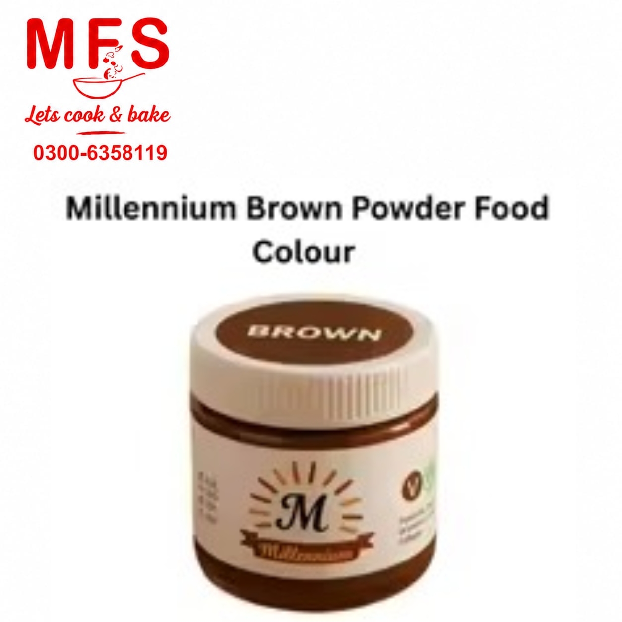 Millennium Brown Powder Food Colour 15gm