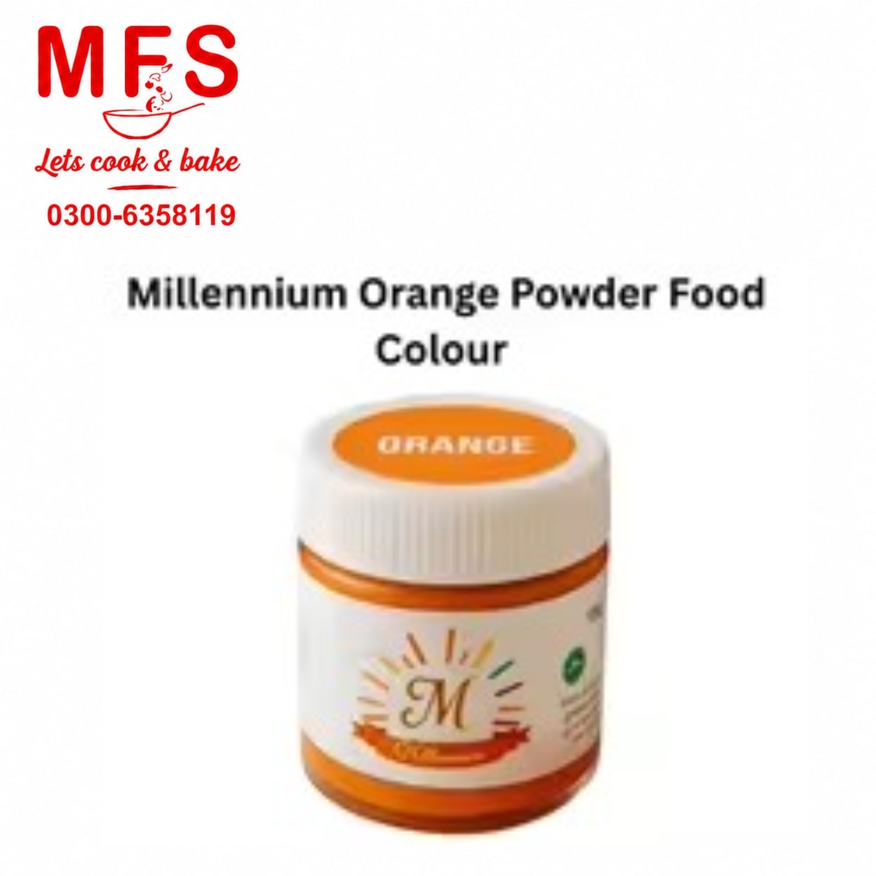 Millennium Orange   Powder Food Colour 15gm