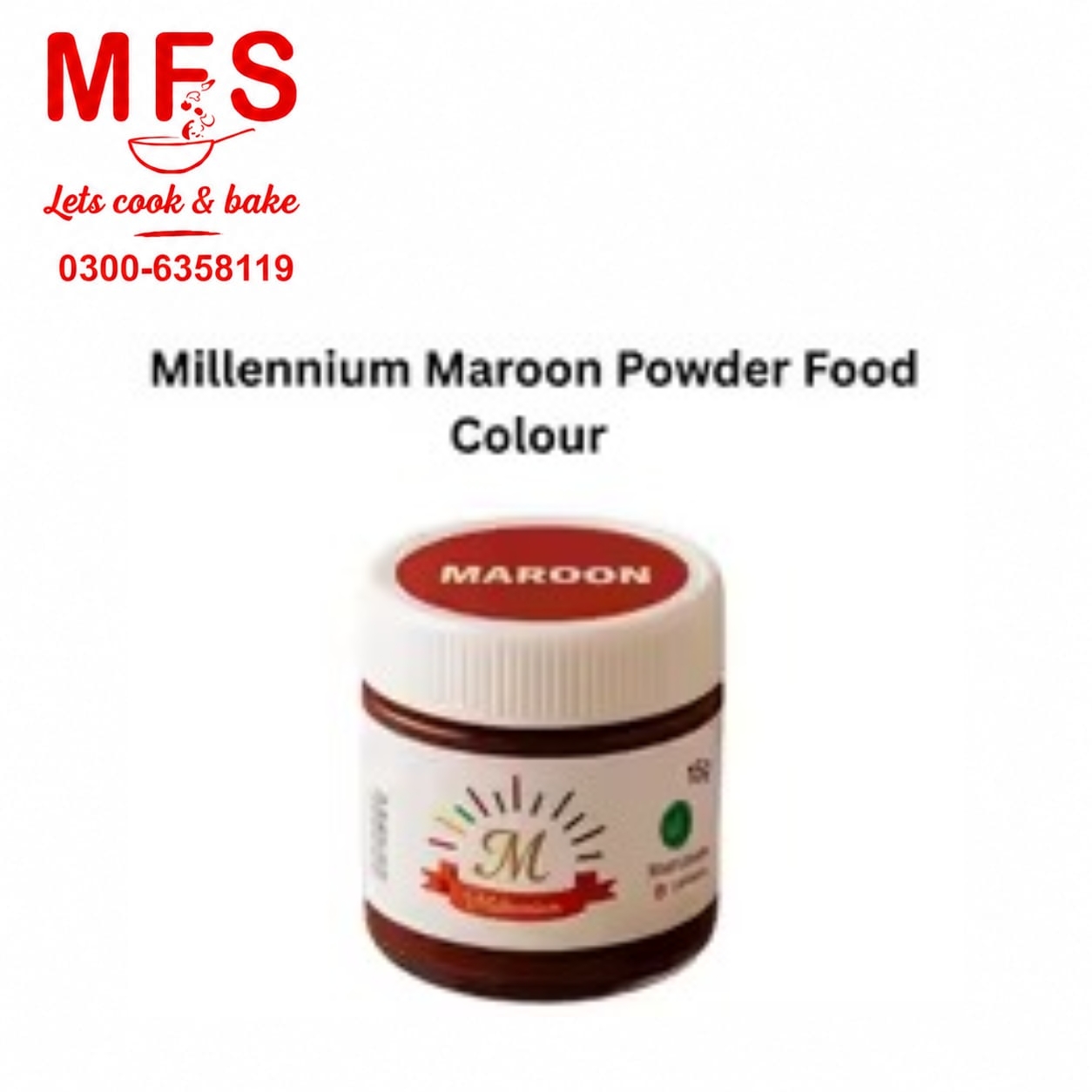Millennium Maroon   Powder Food Colour 15gm