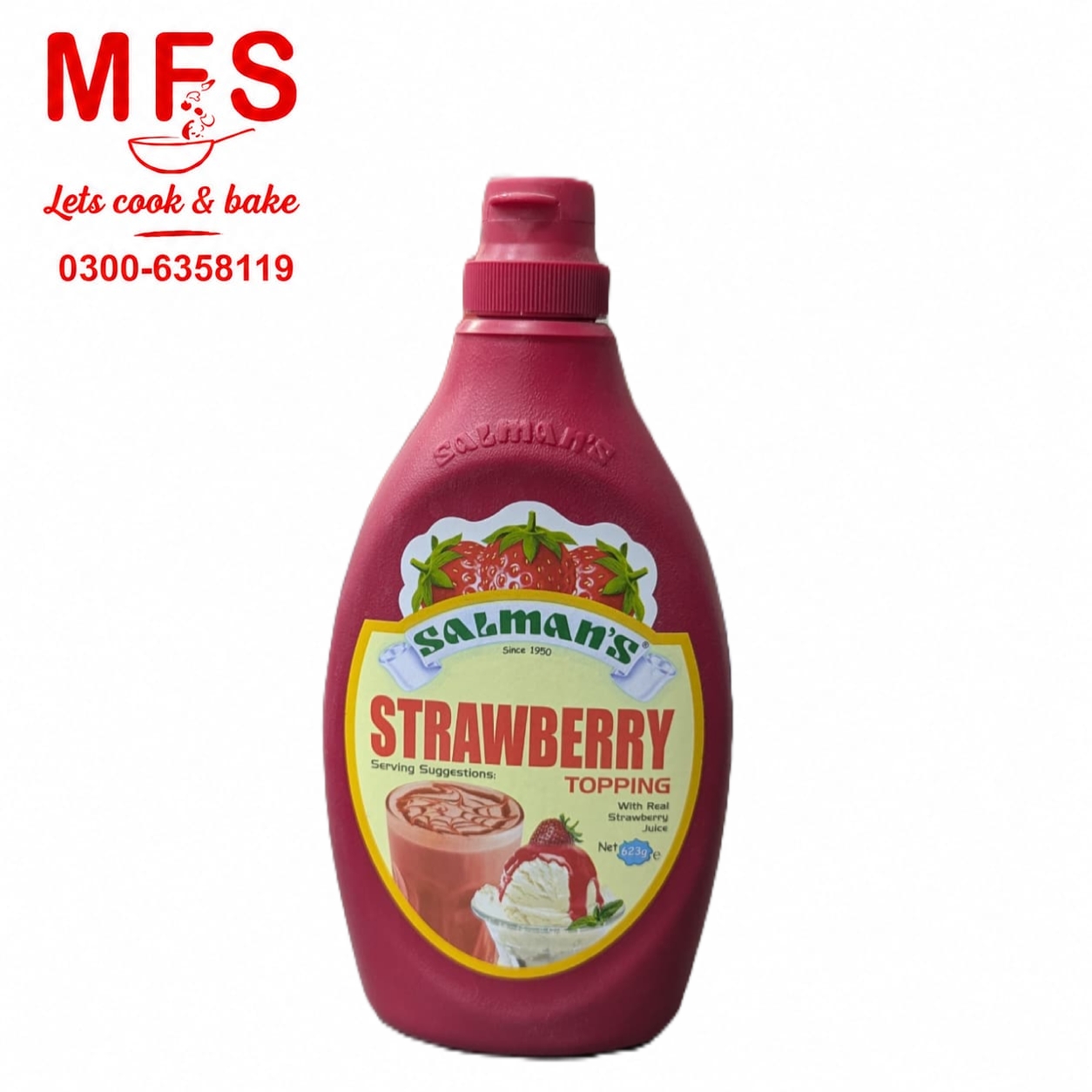 Topping  Strawberry  623gm  Salmans