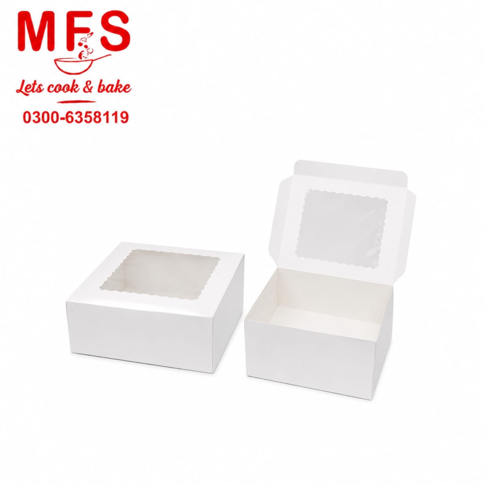 9*9*4 Window cake box