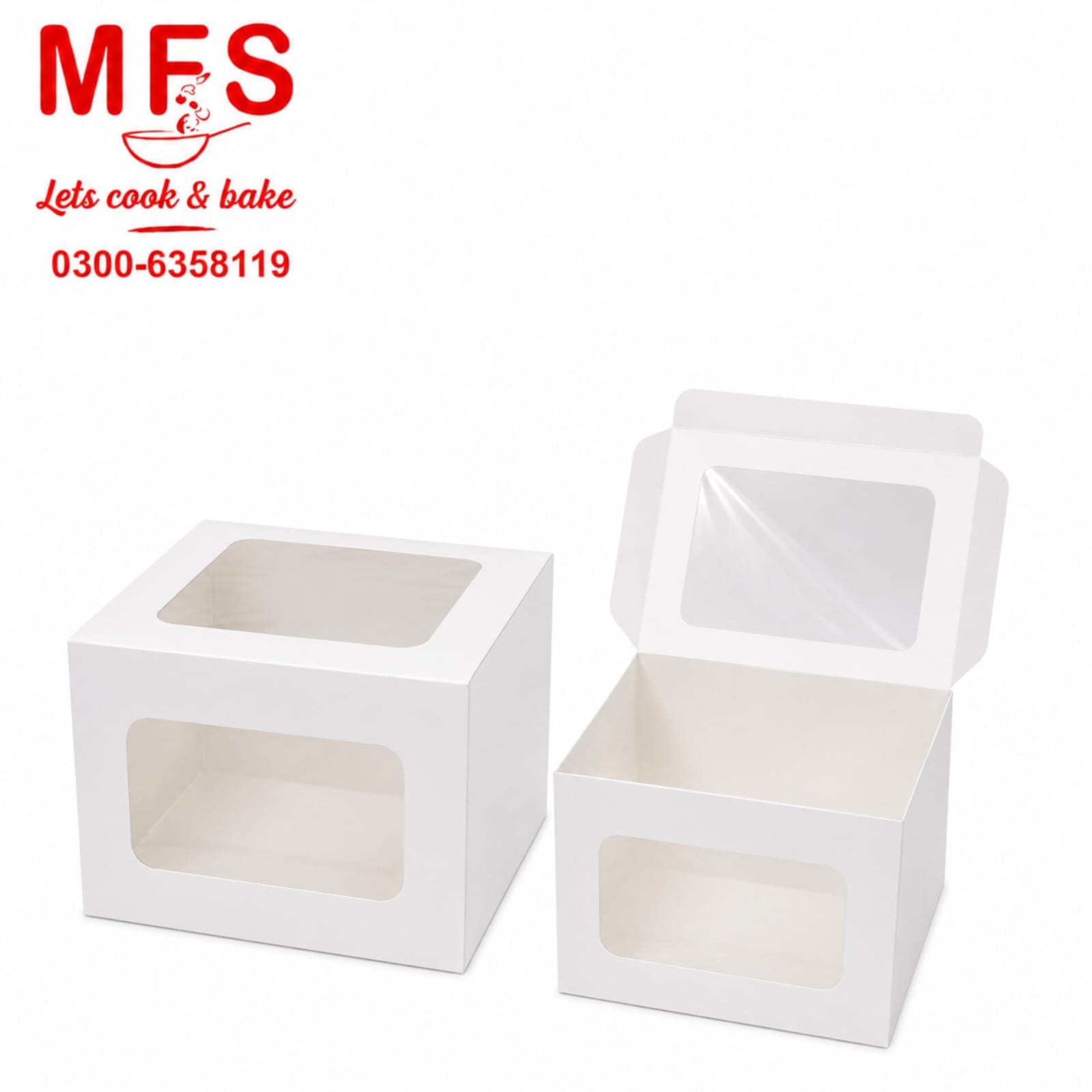 12*12*6 Window Cake Box