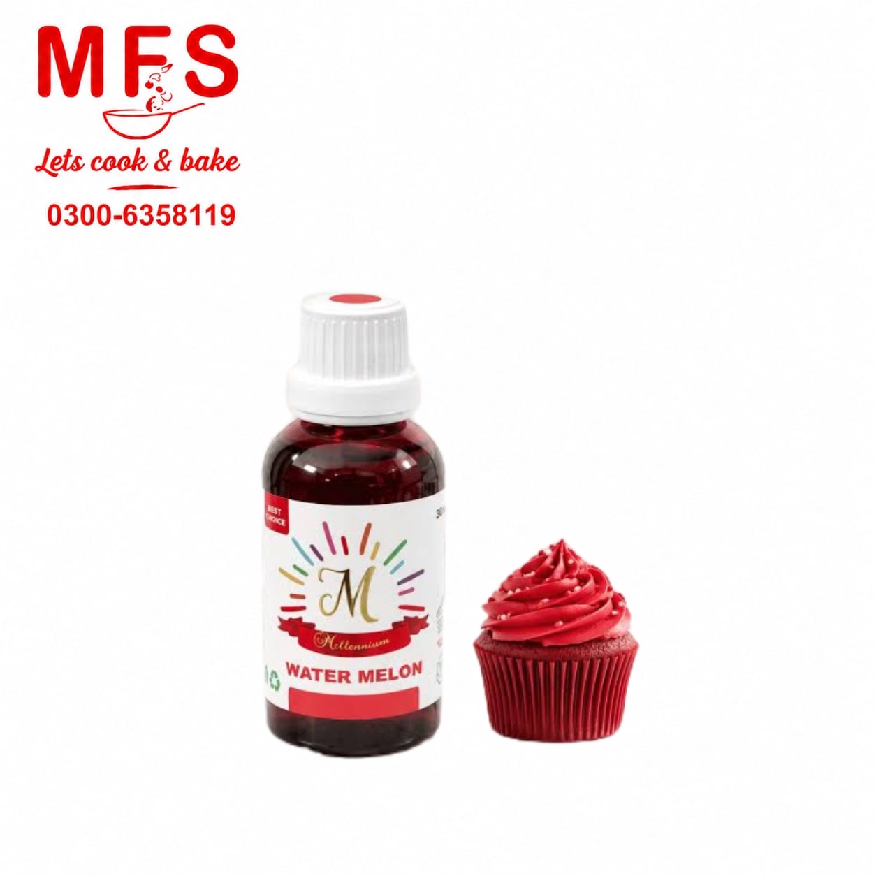 Millennium Water Melon Liquid Gel Food Colour 55ml