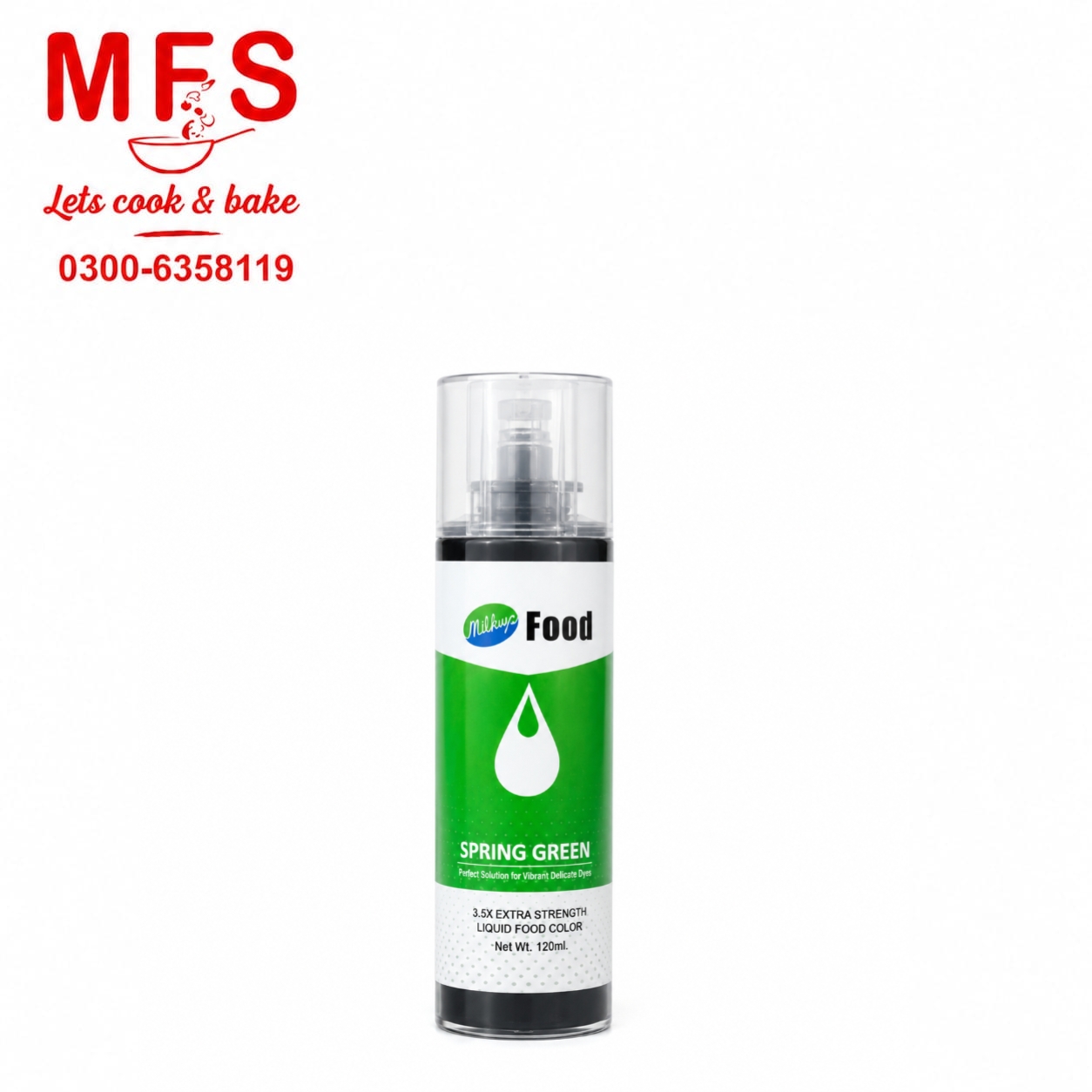 Milkyz Food Liquid Food Color Spring Green 120ML Bottle