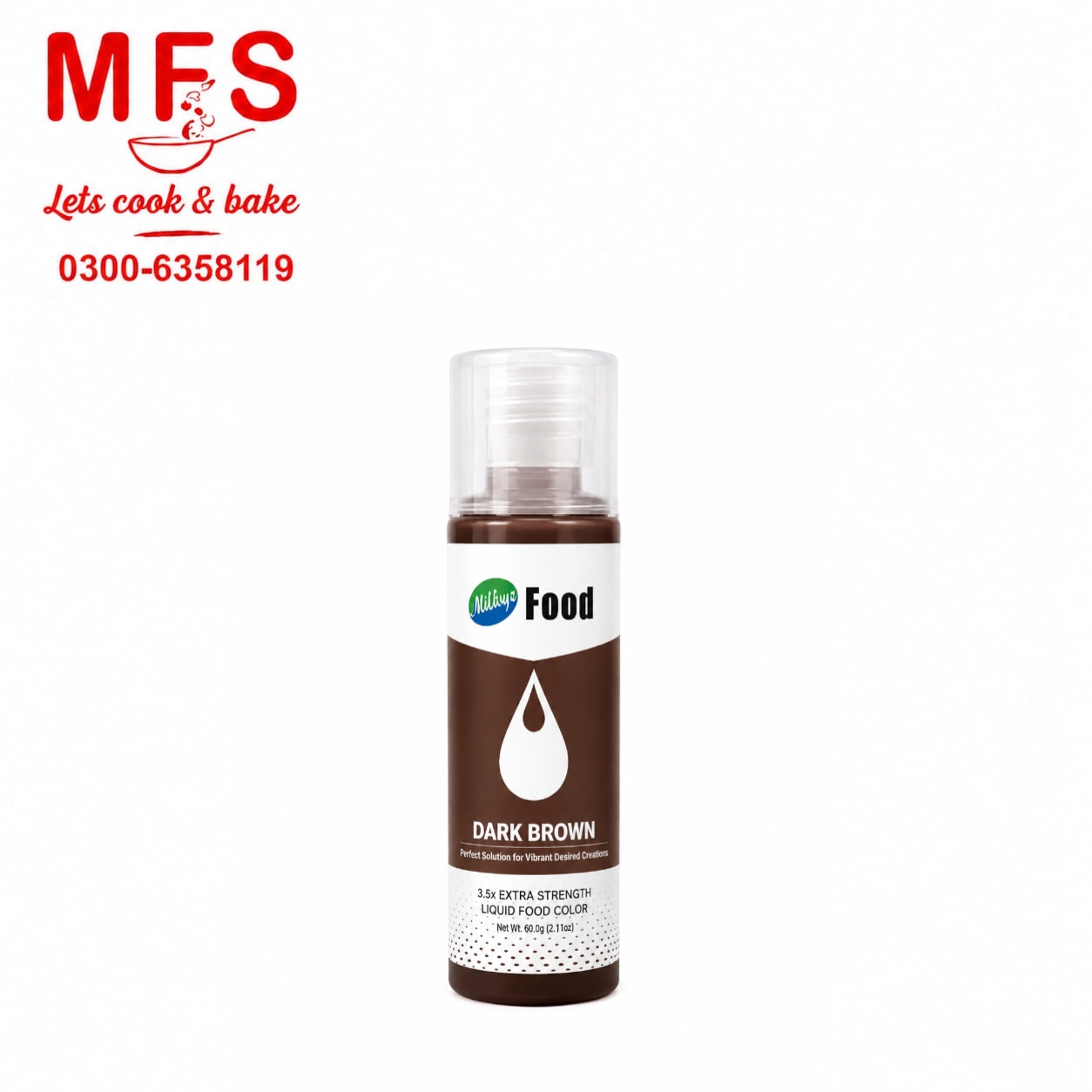 f Milkyz Food Liquid Food Color in Dark Brown 120ml
