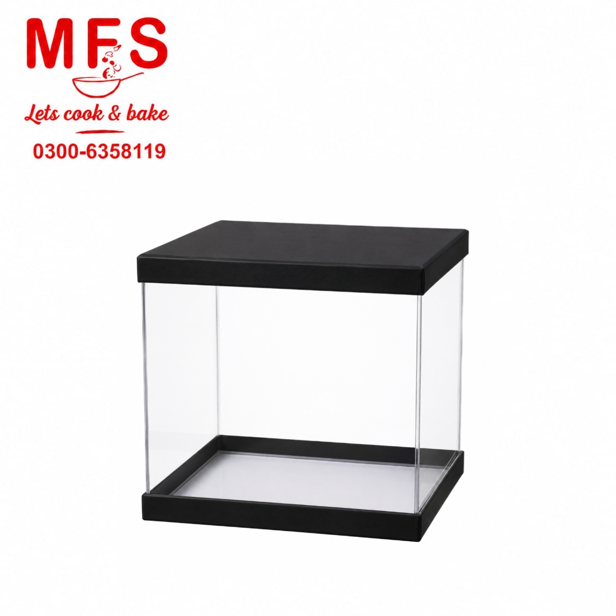 Transparent Gift Box for cakes and Gifts (10*10*10) Inches