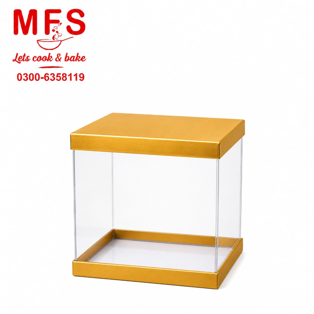 Transparent Gift Box for cakes and Gifts 10*10*10 Inches