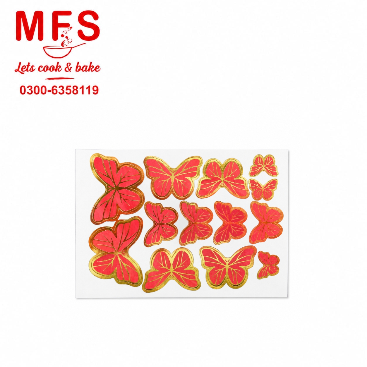 RED butterfly 13pcs Set