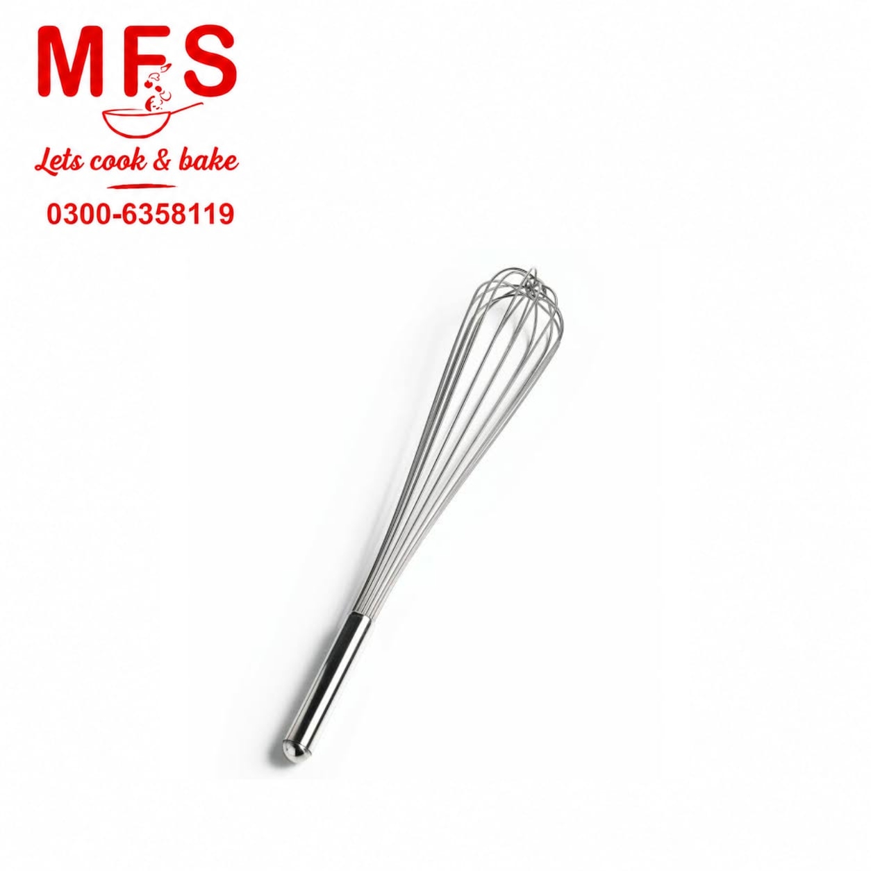 Hand Whisk 18mm stainless steel