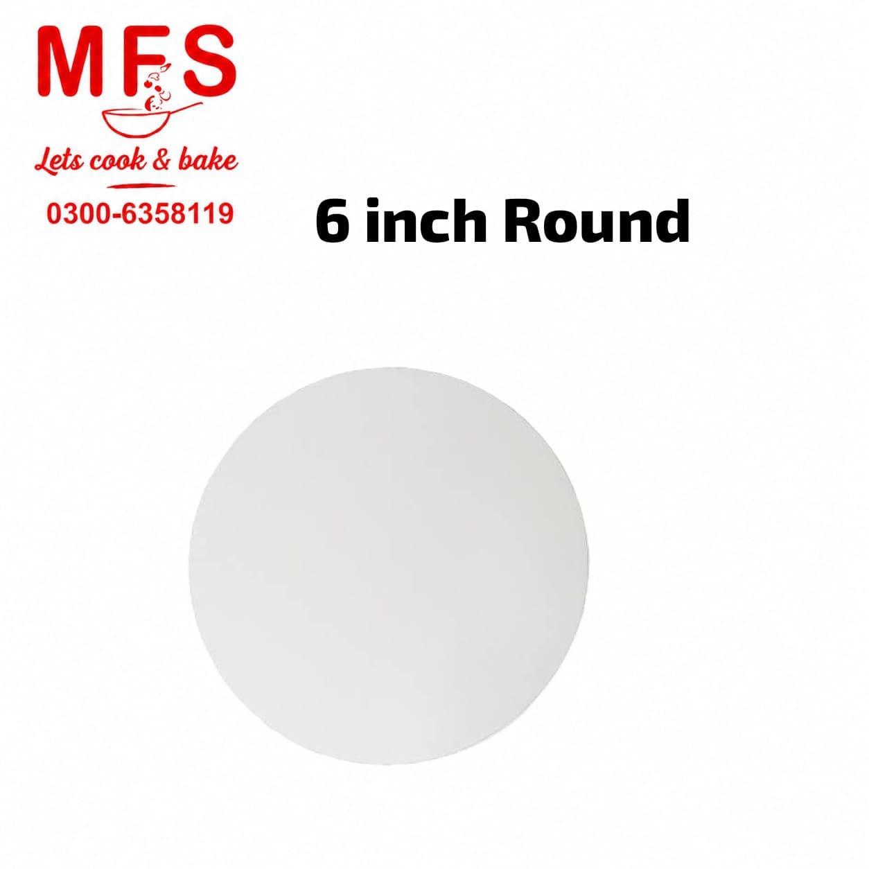 6*6 White Cake base Chip Board
